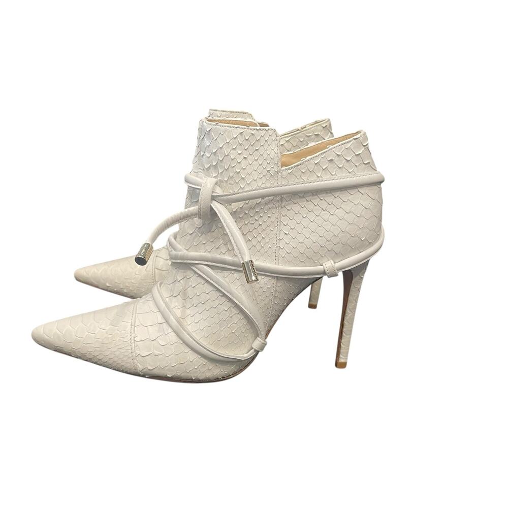 Alexandre Birman White Python Strappy Heeled Evel… - image 5